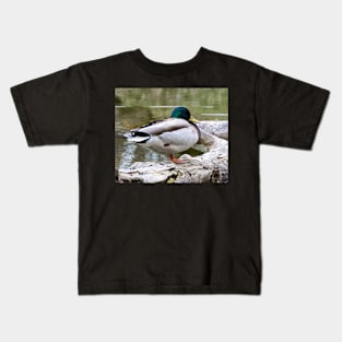 Mallard waking up Kids T-Shirt